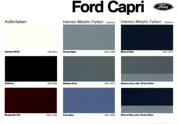 Farbkarte ab 06. August 1984
Colour chart from 06 August 1984